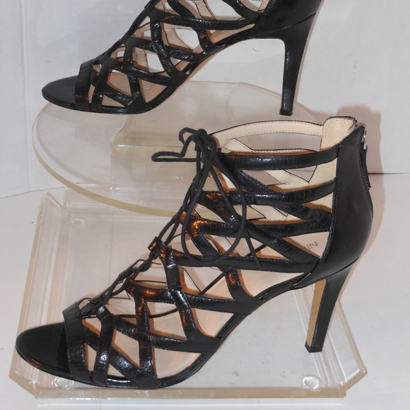 black strappy heels size 11
